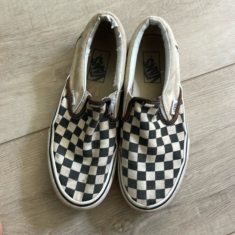 Vans slip on checkered shoes women’s size 7.5